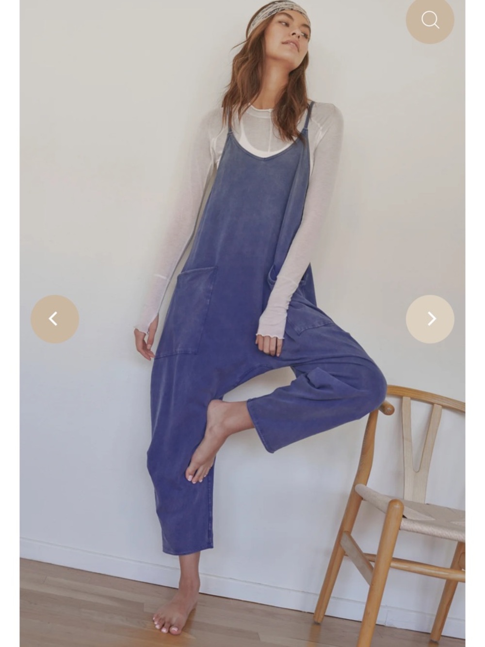 Free People FP Hot Shot Jumpsuit French Navy XS